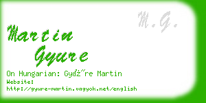 martin gyure business card